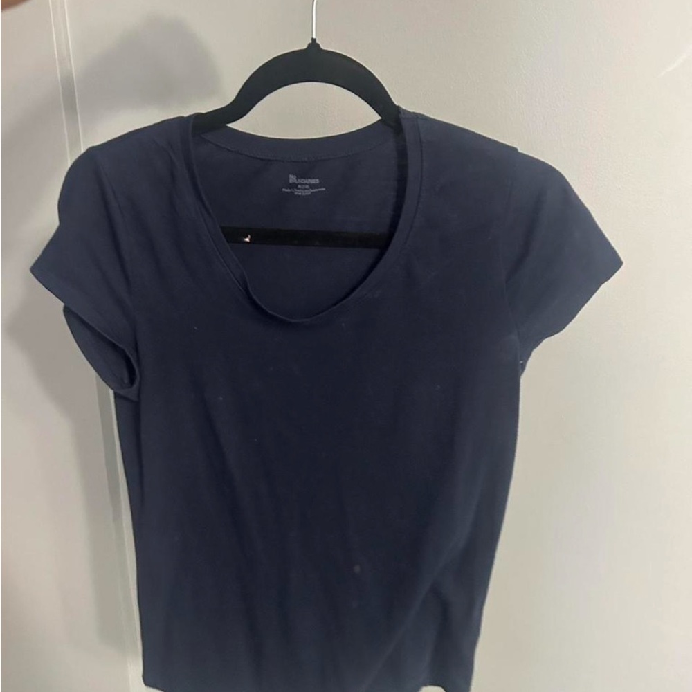 Hanes Women's Navy Short Sleeve Tee